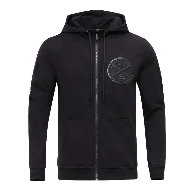 NBA DENVER NUGGETS TRIPLE BLACK FZ HOODIE (TRIPLE BLACK)