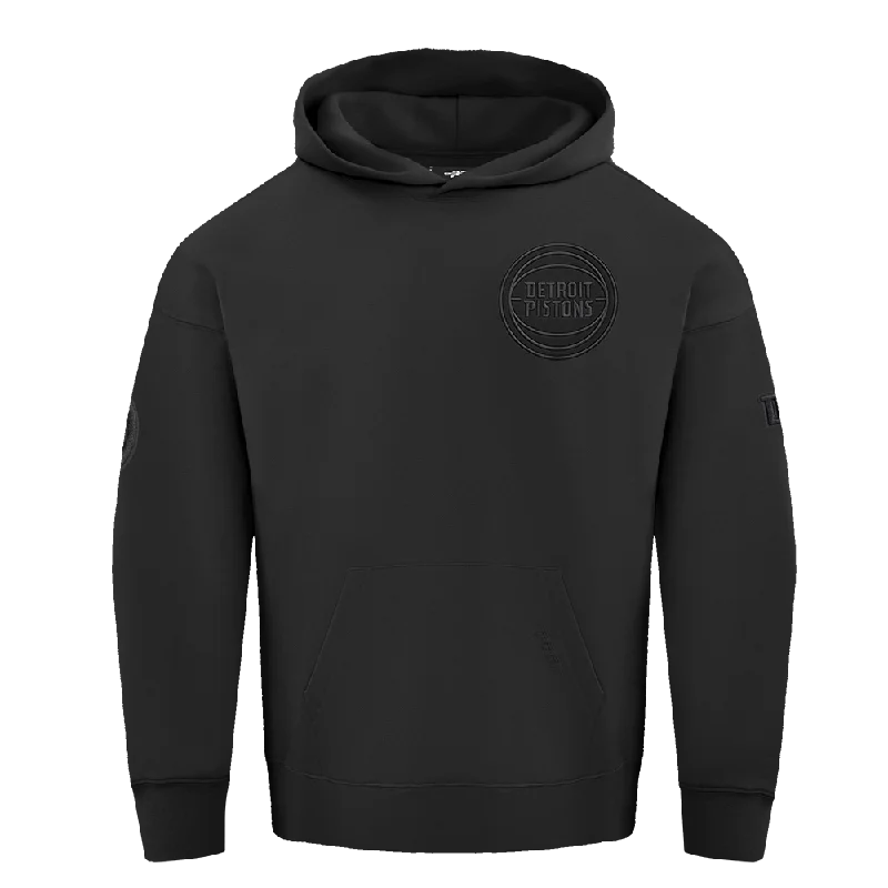 NBA DETROIT PISTONS NEUTRAL DROP SHOULDER FLC PO HOODIE (BLACK)