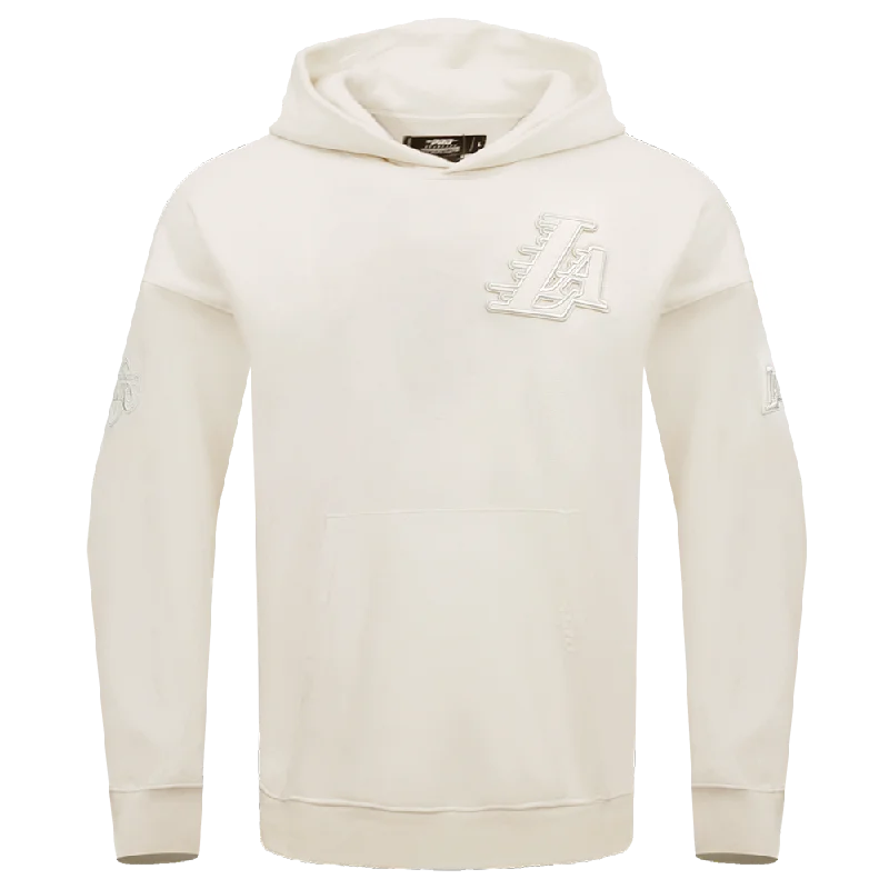 NBA LOS ANGELES LAKERS NEUTRAL DROP SHOULDER FLC PO HOODIE (EGGSHELL)