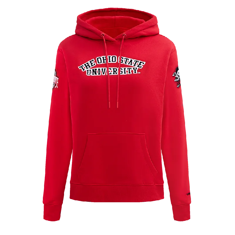 OHIO STATE UNIVERSITY CLASSIC WOMEN'S PO HOODIE (RED)