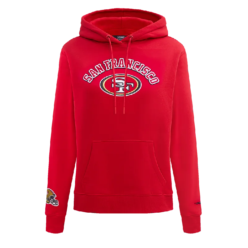 NFL SAN FRANCISCO 49ERS CLASSIC WOMEN'S PO HOODIE (RED)