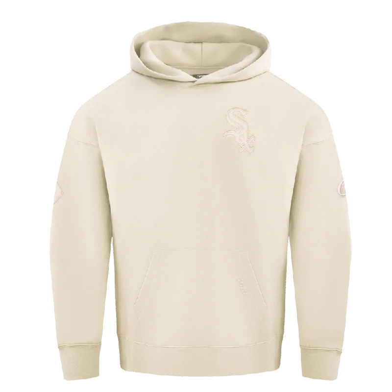 MLB CHICAGO WHITE SOX NEUTRAL DROP SHOULDER FLC PO HOODIE (EGGSHELL)