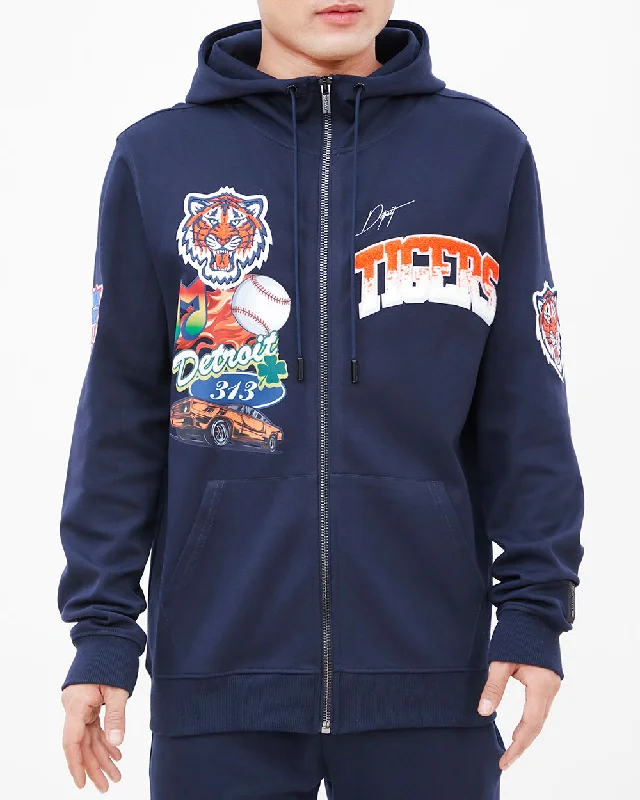 MLB DETROIT TIGERS HOMETOWN FZ HOODIE (MIDNIGHT NAVY)