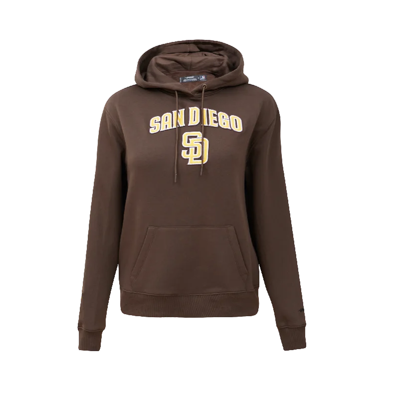 MLB SAN DIEGO PADRES CLASSIC WOMEN'S PO HOODIE (BROWN)