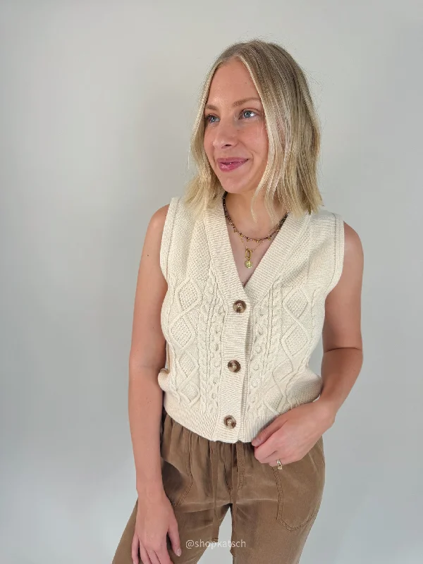 Rowan Cable Knit Sweater Vest