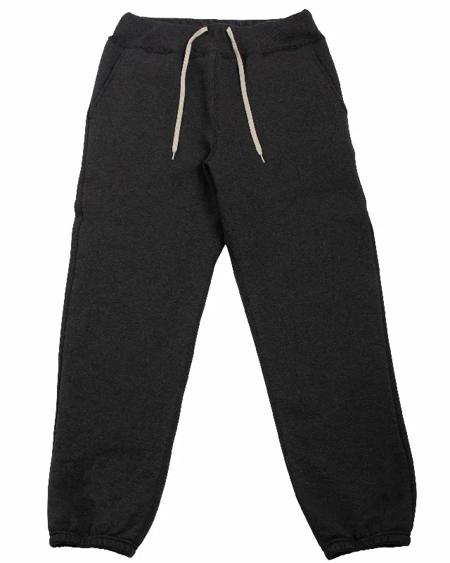 The Real McCoy's MC21107 13 oz. Wool Loopwheel Sweatpants Black