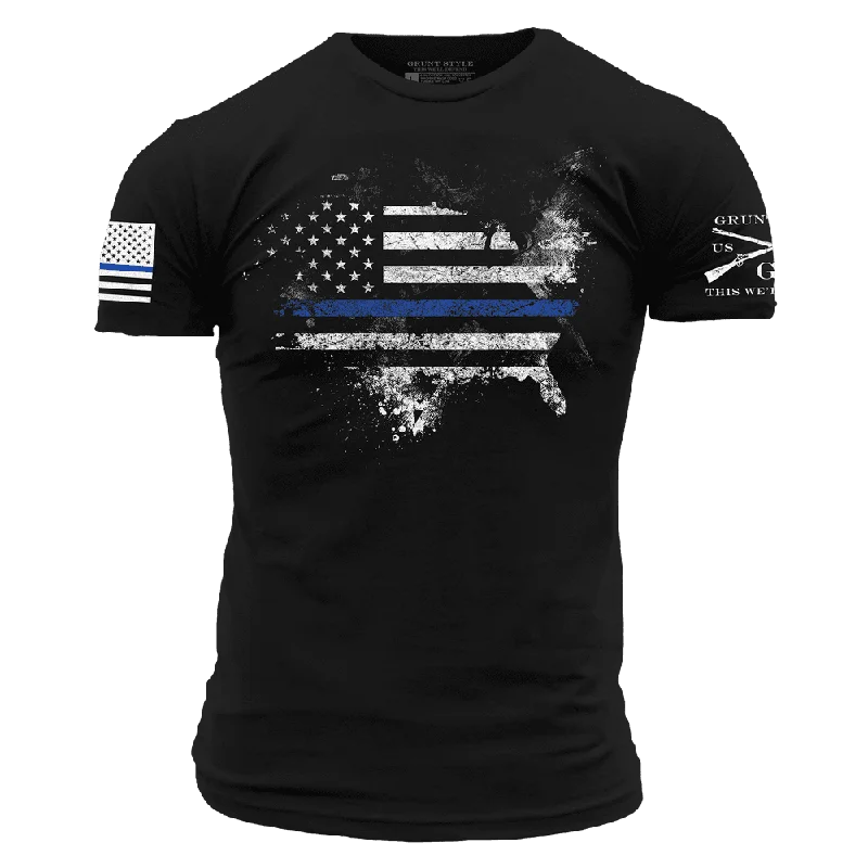 Blue Line American Acid T-Shirt - Black