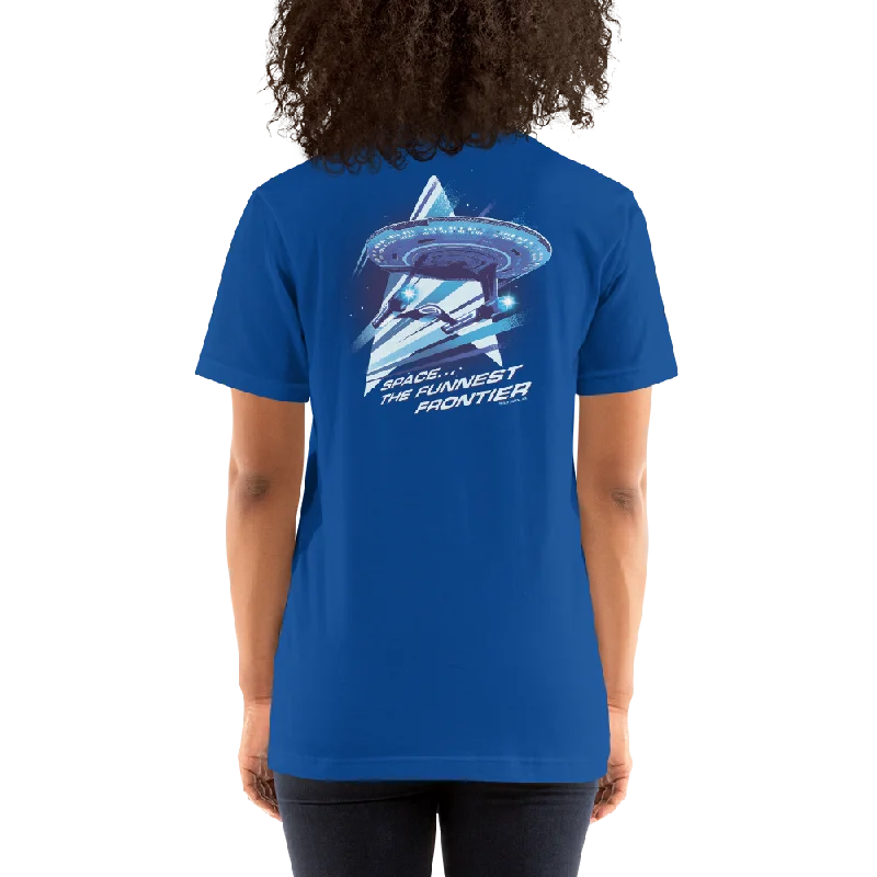 Star Trek: Lower Decks Space The Funnest Frontier Blue Unisex Premium T-Shirt