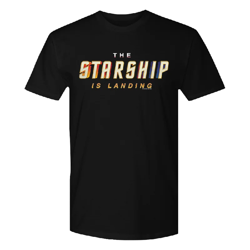 Star Trek The Starship Is Landing Adult Short Sleeve T-Shirt