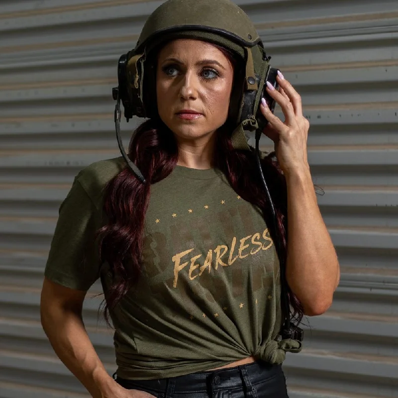 Women's Fearless Boyfriend Fit T-Shirt - Military Green