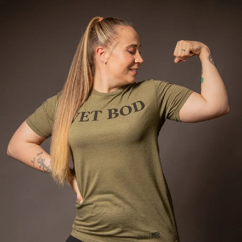 Women's Vet Bod Boyfriend Fit T-Shirt - Military Green