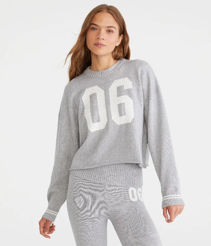 Aeropostale Sports Jersey Crew Sweater