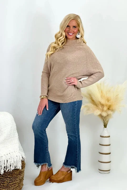 Oatmeal Turtle Neck Sweater