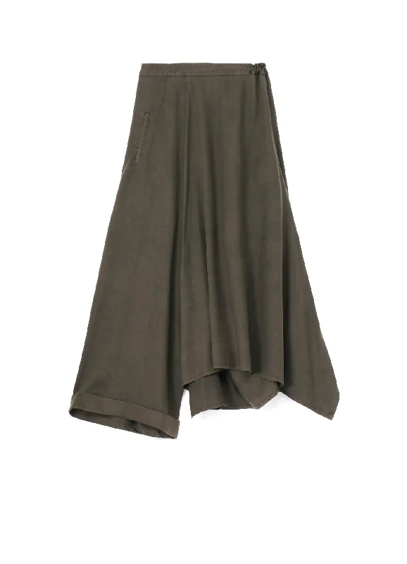 TENCEL PIGMENT DYEING DRAPED GATHED DETAIL SKIRT