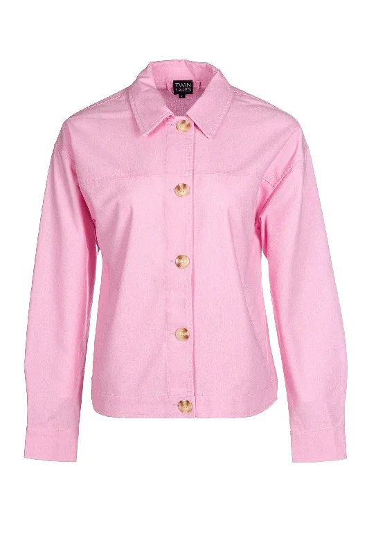 Cotton Linen Blend Jacket | SOFT PINK | 6771A1