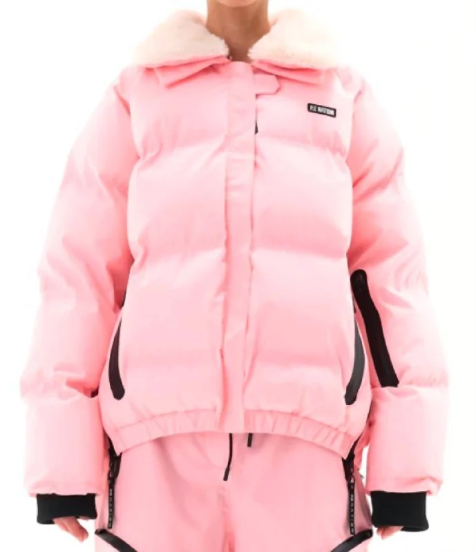 Women's Saroma Snow Jacket In Pastel Pink