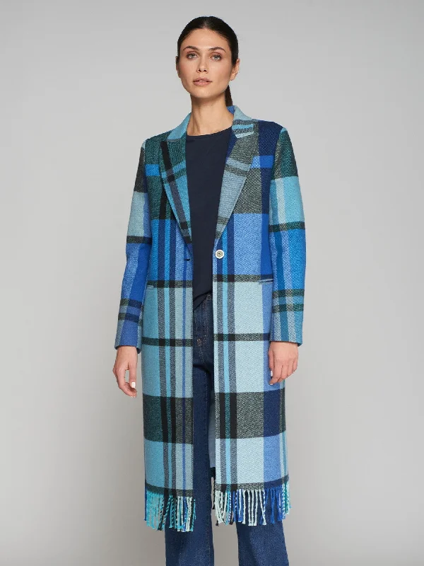 Blue Blanket Check Coat