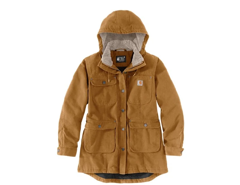 Women's Loose Fit Washed Duck Coat